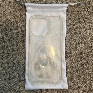 Loopy iPhone 13 Pro clear glitter case